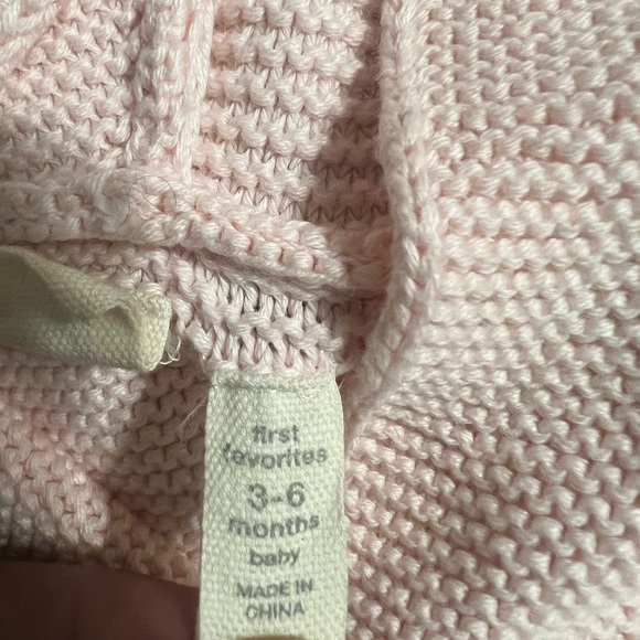 PINK Gap baby button up sweater with hood! Perfect for cold nights! - Picture 3 of 4